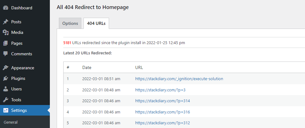 All 404 Redirect to Homepage