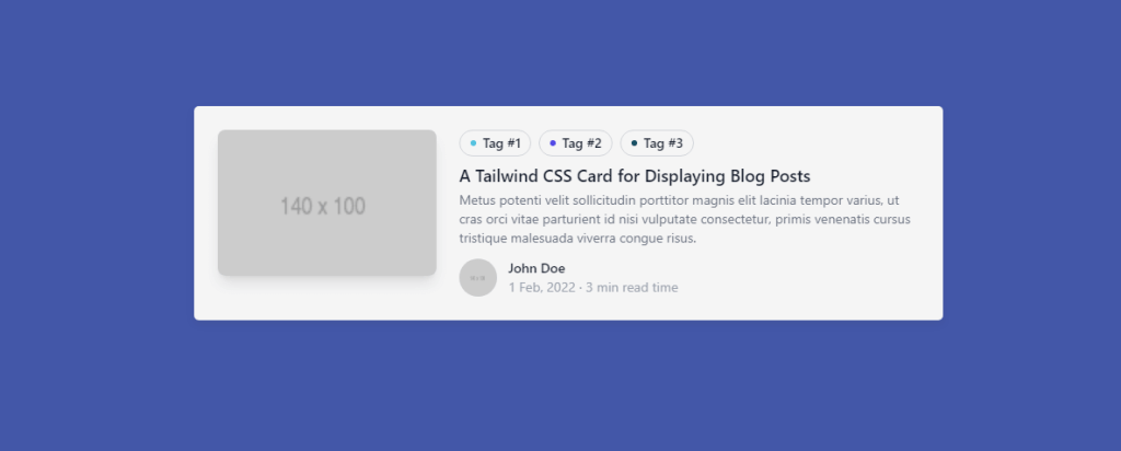 Blog Post Card - Tailwind CSS