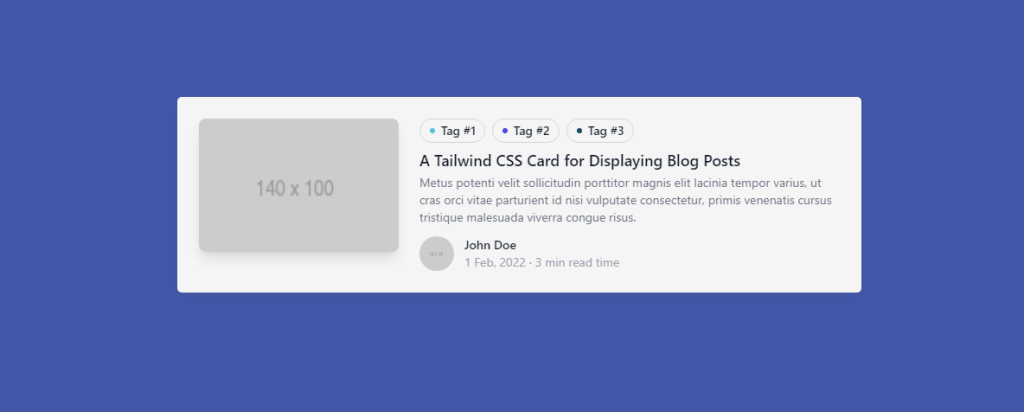 blog card tailwind css