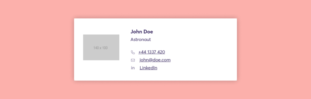 Contact Me Card - Tailwind CSS