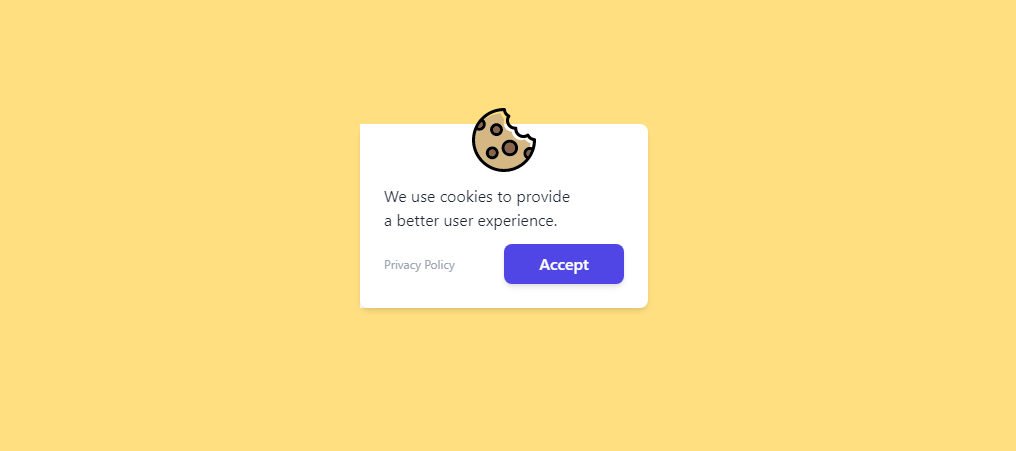 Cookie Notice Card - Tailwind CSS