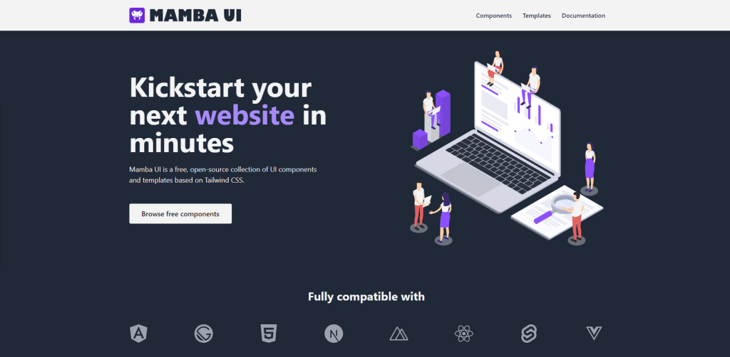 Mamba UI - Free HTML components and templates built with Tailwind CSS