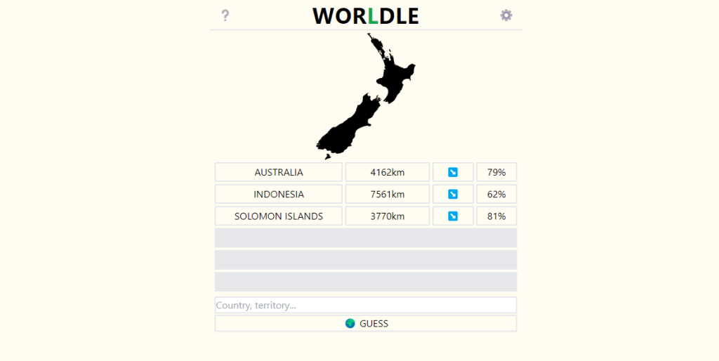 Worldle - guess the country name