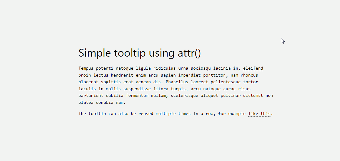 CSS tooltip using attr property
