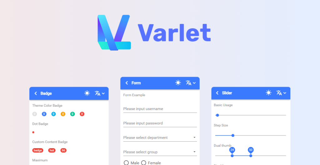 Material design mobile component library for Vue3 - Varlet