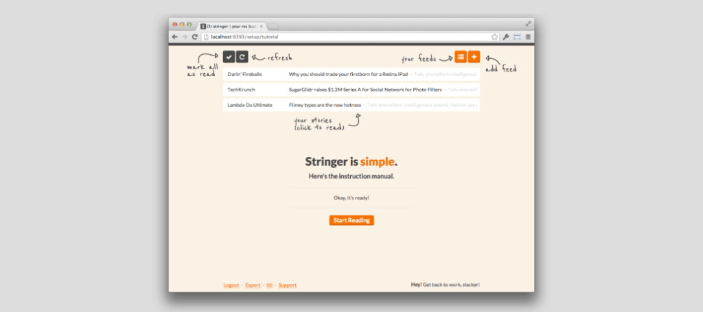 Stringer - RSS reader