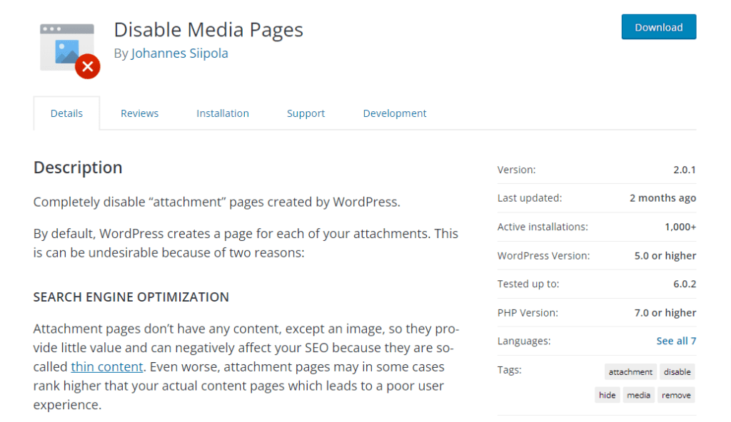 Disable Media Pages
