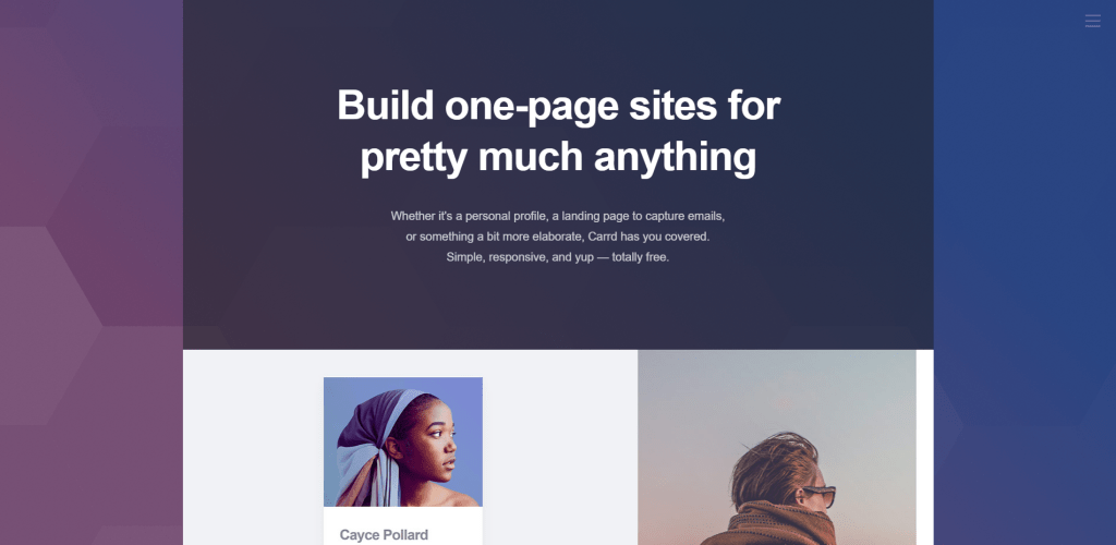 Carrd - Simple, free, fully responsive one-page sites