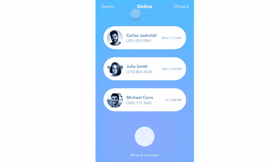 Drama app prototype example