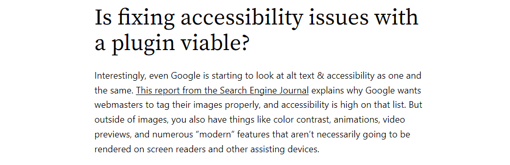 One Click Accessibility preview