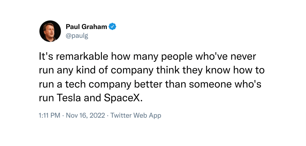 Paul Graham Elon Musk tweet