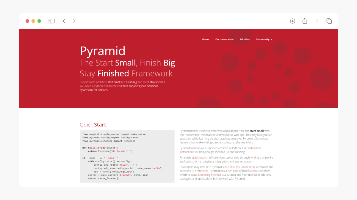 Pyramid - Python Framework