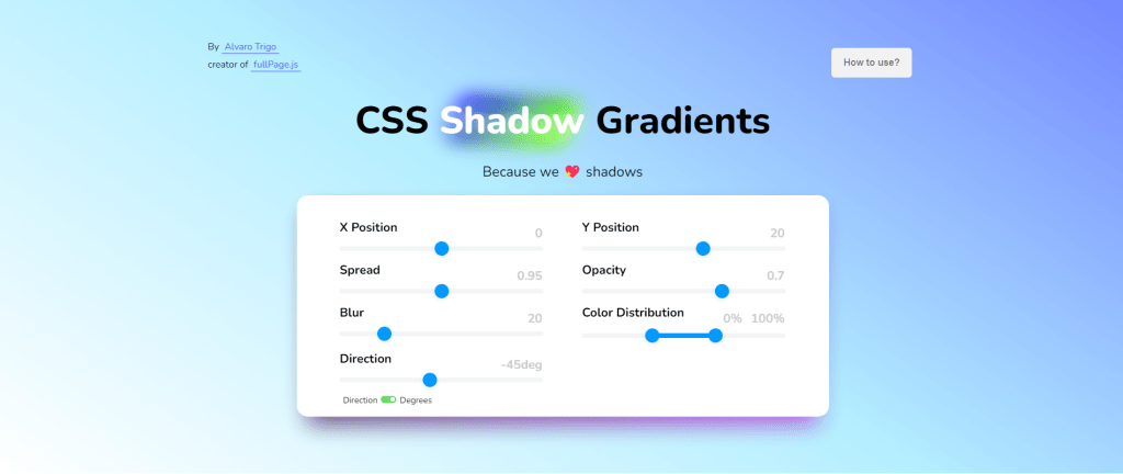 CSS Shadow Gradients