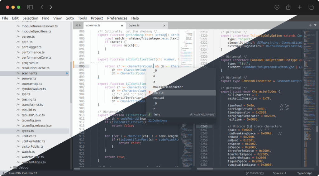 Sublime Text – snappy and practical