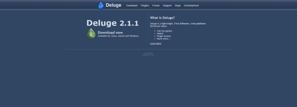 Deluge - lightweight and highly customizable
