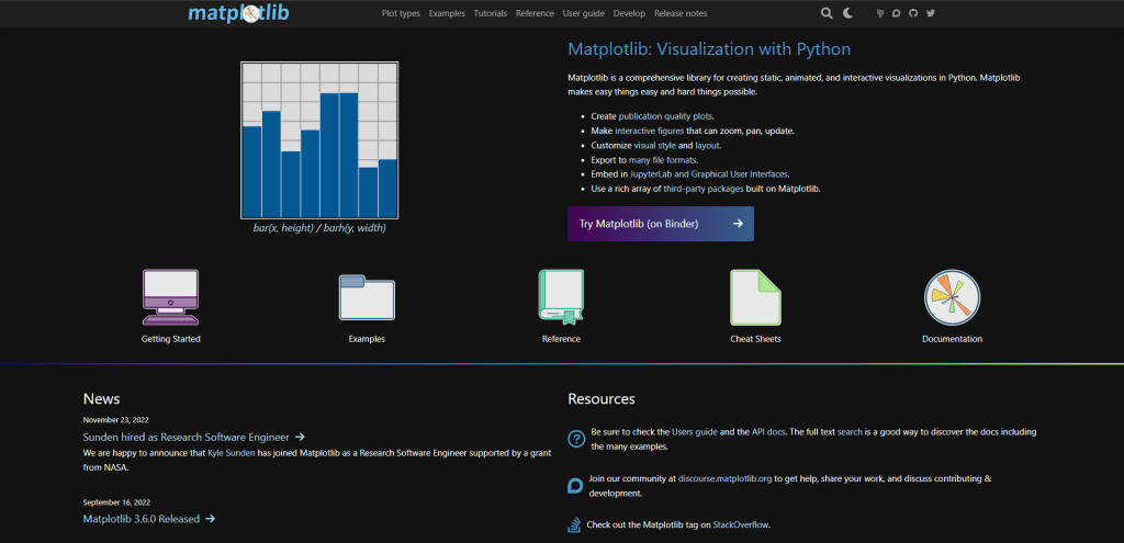 Matplotlib - for data visualization