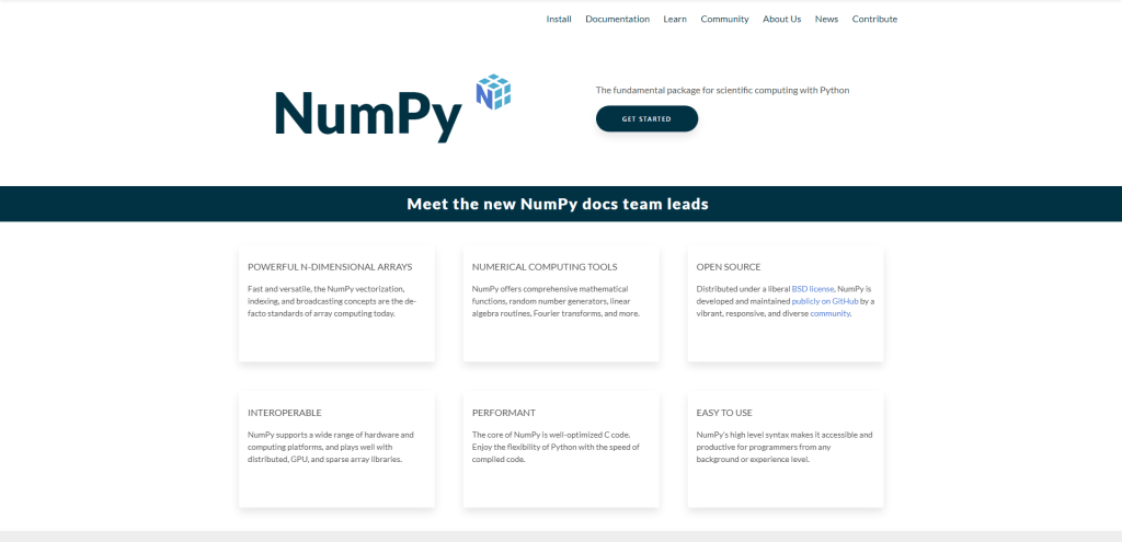 NumPy - high-level calculations