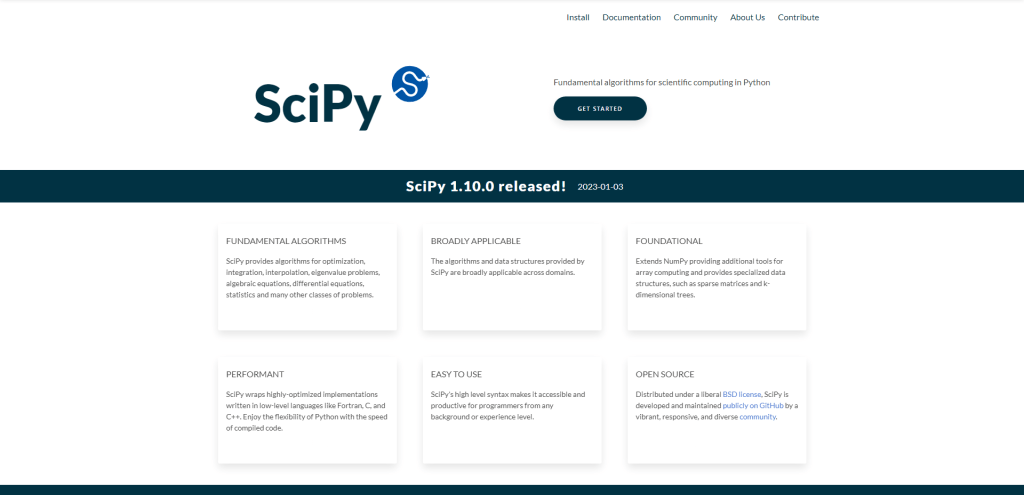 SciPy - for complex mathematical calculations