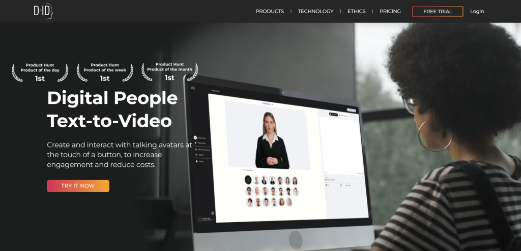 D-ID - text-to-video digital avatars