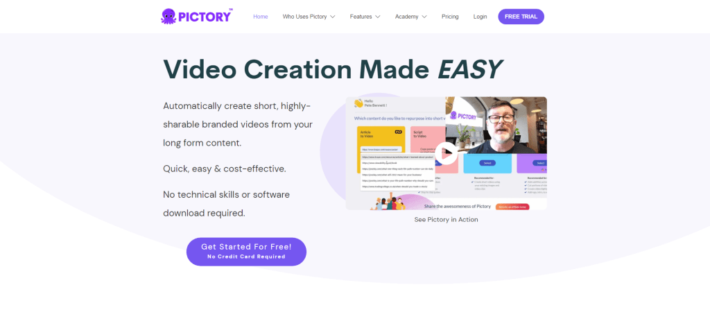 Pictory - long-form content to video