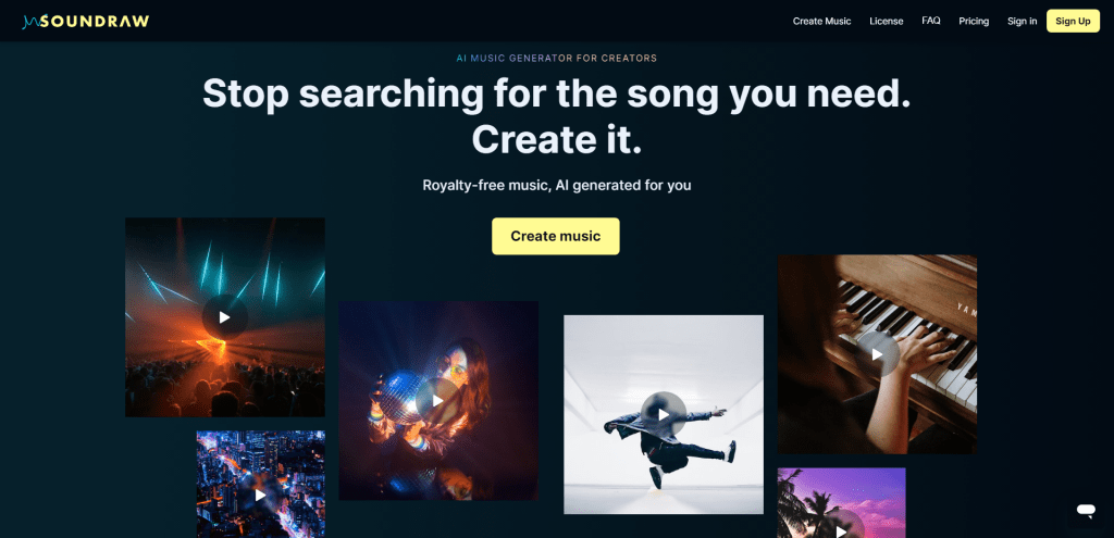 SoundRaw - Royalty-free music using AI