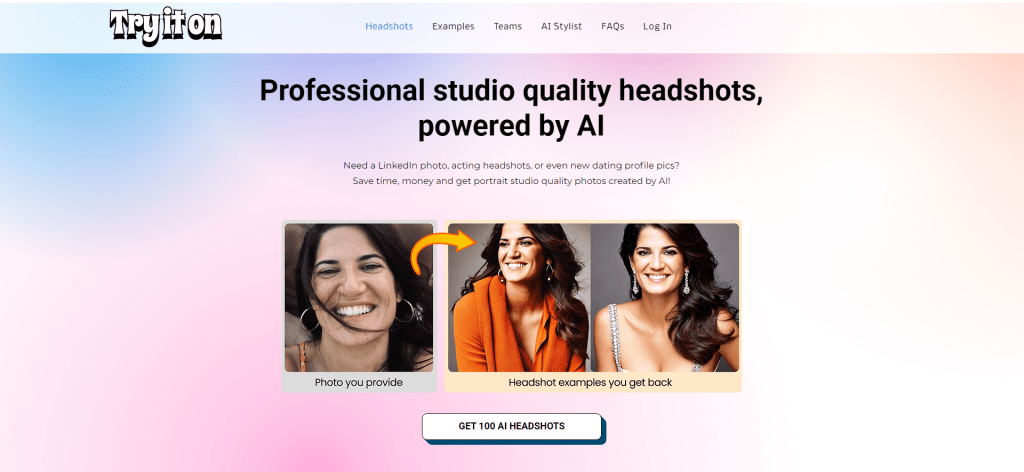 TryItOn - professional studio quality headshots