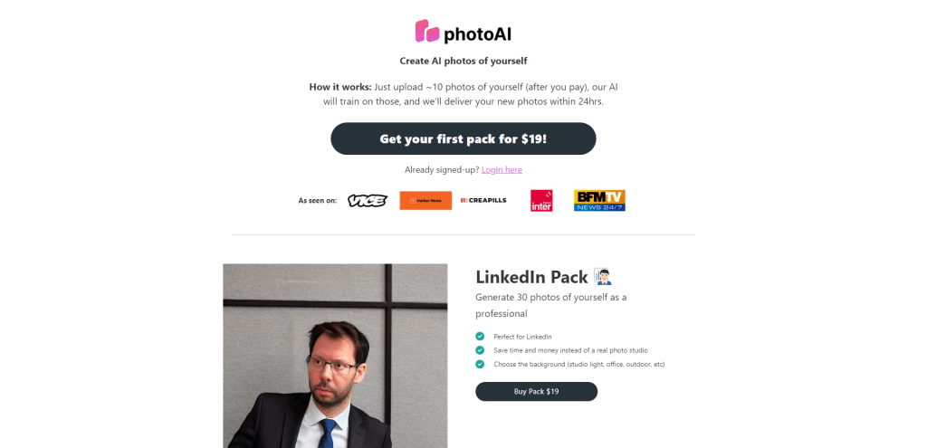 photoAI - create AI photos of yourself
