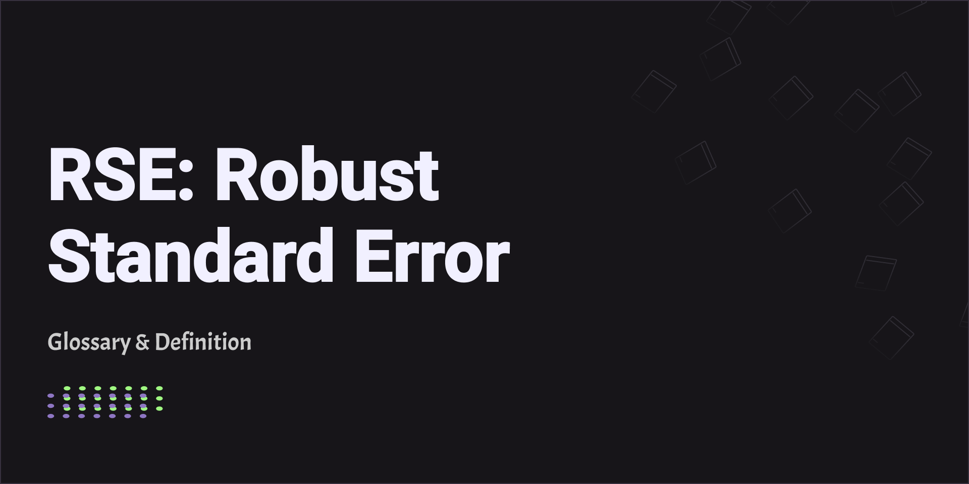 RSE: Robust Standard Error