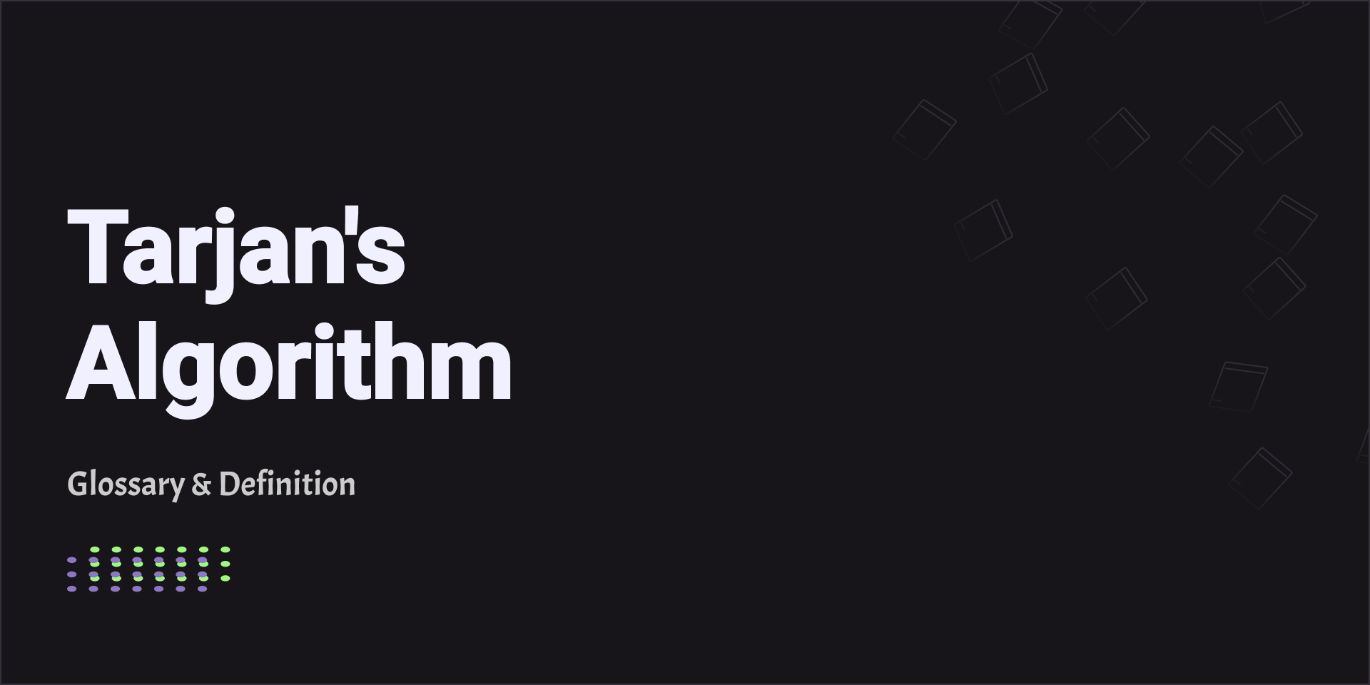 Tarjan's Algorithm