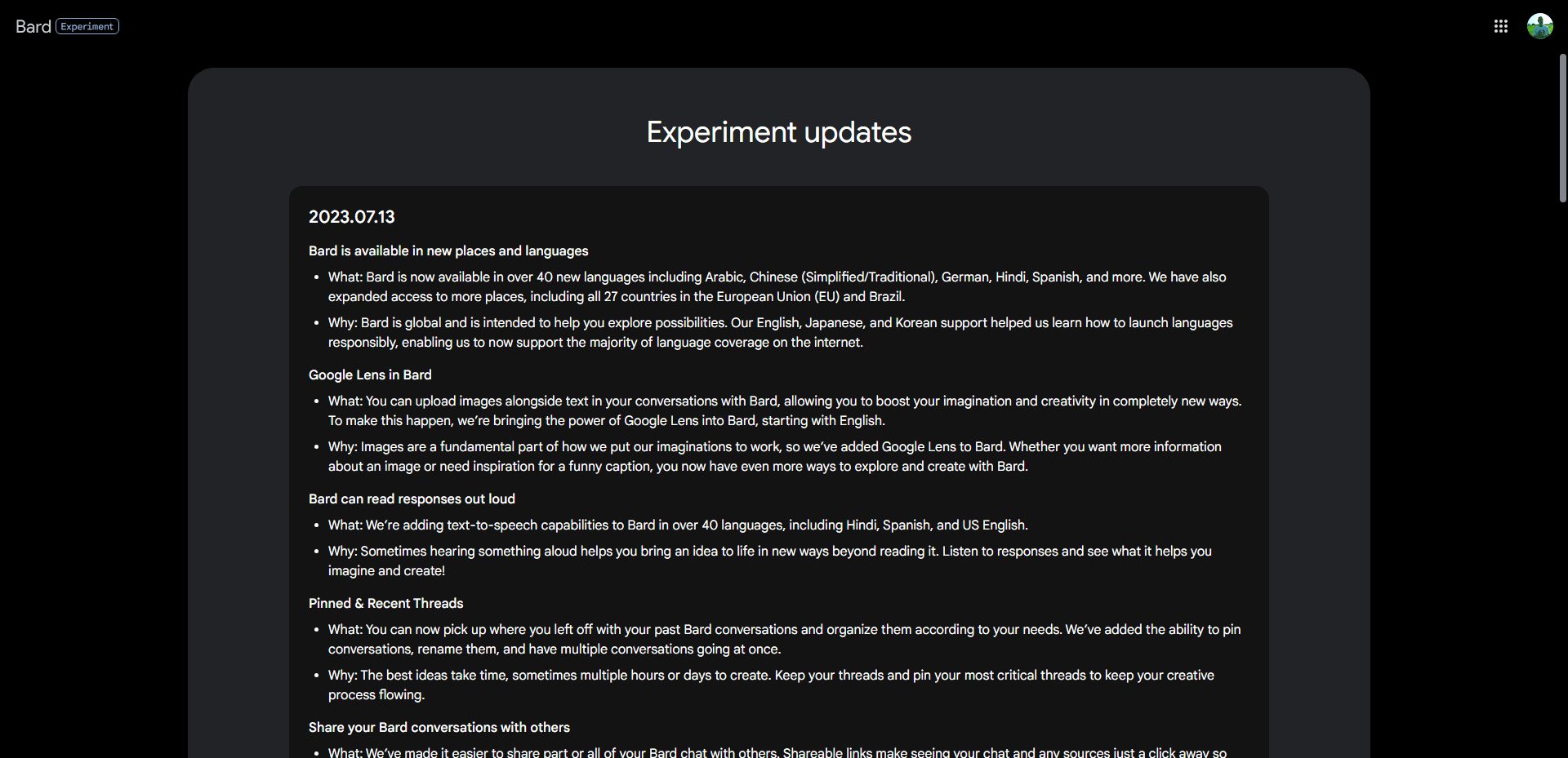Google Bard Now Available in Europe and Other Updates