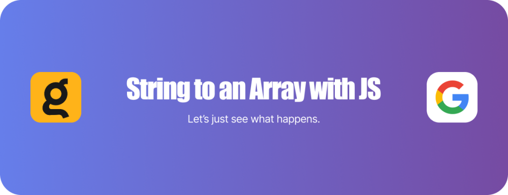String to an Array with JS - kagi vs google